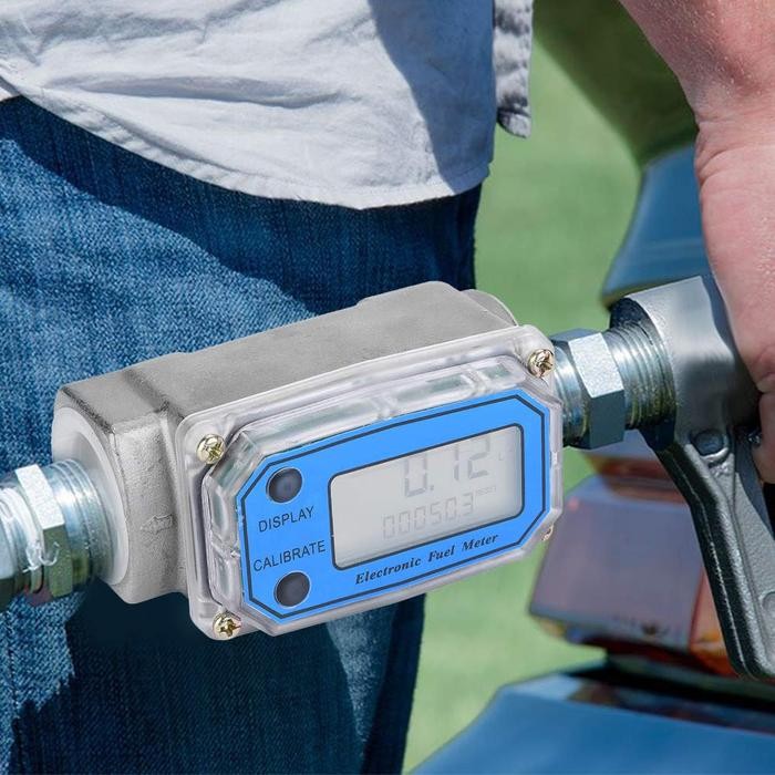 New Diesel Petrol Gasoline Indicator Sensor Pump Flow Meter - Promo