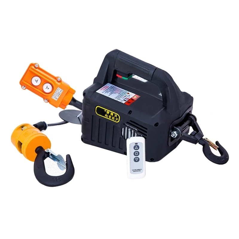 220v 500kg Remote control crane hoist wire rope electric hoist aluminum shell hoist household indoor