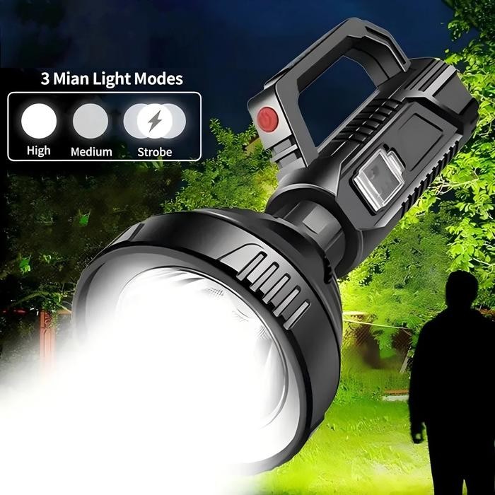 ID LAMPU SENTER LED SOROT SUPER TERANG / SENTER CAMPING CAS USB PORTABLE