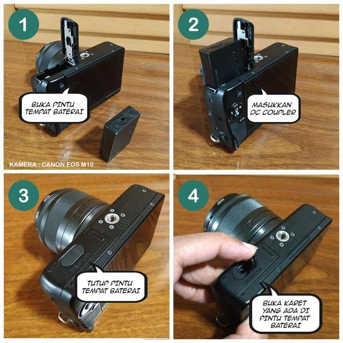 LPE-12 DUMMY BATTERY DC COUPLER FOR CANON EOS M M2 M10 M50 M100 LPE12