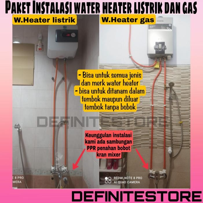 E-Katalog- Instalasi Water Heater Listrik Gas Perlengkapan Aksesoris Water Heater Instalasi Luar
