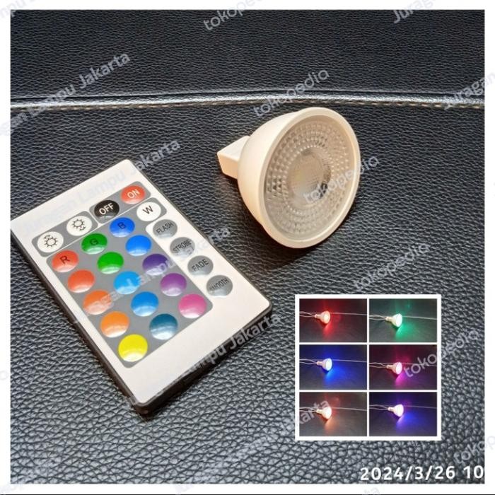 Lampu Led Mr16 6 Watt Rgb Multi Color/Led Spot Mr16 6W 220V