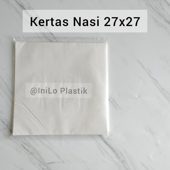 Kertas Nasi Laminasi 27 x 27 cm Motif Printing Anti Lengket