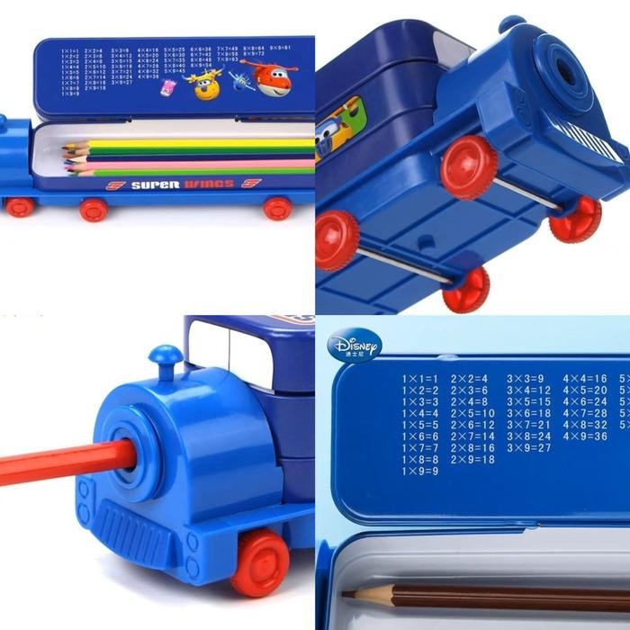 

DISNEY PENCIL CASE TRAIN SHAPE TWO LAYERS KOTAK PENSIL BENTUK KERETA DUA TINGKAT DENGAN SERUTAN