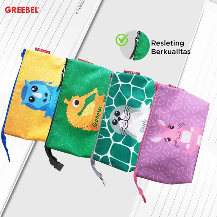

GREEBEL POUCH 0221-18 BAG /TEMPAT PENSIL/KOTAK PENCIL PEN ANAK LUCU CUTE WARNA WARNI / PENYIMPANAN
