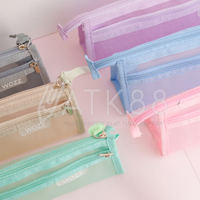 

TEMPAT PENSIL TRANSPARAN AESTHETIC 6665 / PENCIL CASE RESLETING POUCH