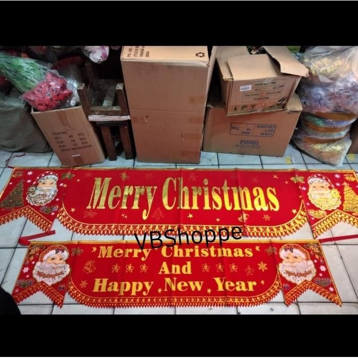 

Jumbo Banner Hiasan Kain Selamat Natal Dan Tahun Baru Merry Christ