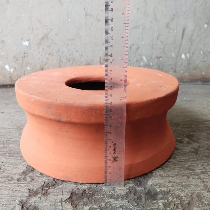 dudukan pot tanah liat, dudukan pot teratai, alas pot gerabah Kode 1244