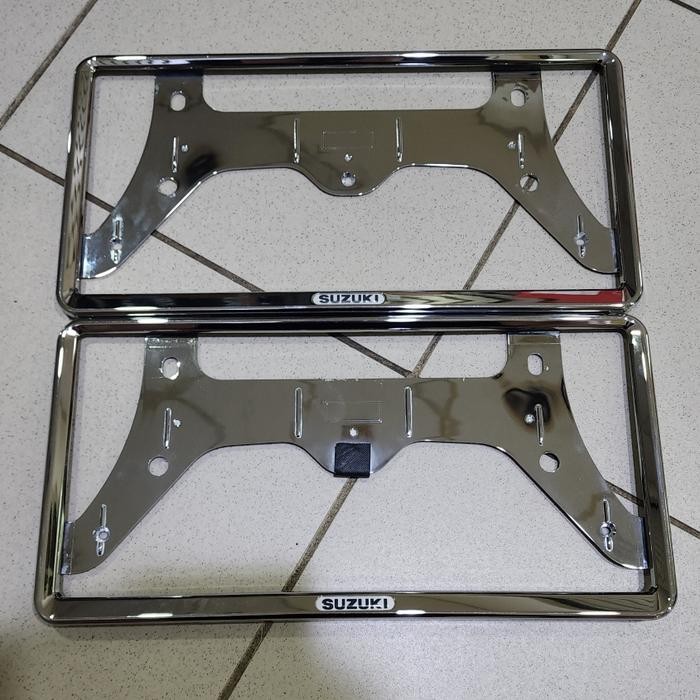 Frame Plat JDM Suzuki Chrome Silver Original Japan