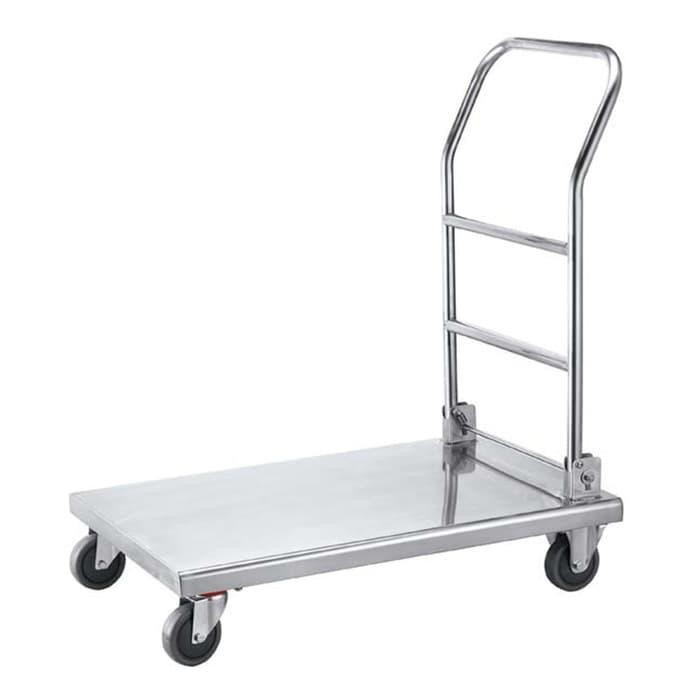 Foldable Trolley Trolley Barang Stainless Steel 500 Kg Mutu FPT-500