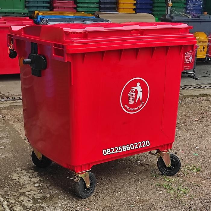 Bak sampah besar plastik hdpe kapasitas 1100 liter