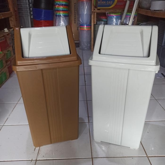 Tempat Sampah 42 liter Club Putih dan Coklat/ Tempat sampah Besar 42 l