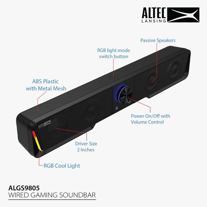 Altec Lansing Speaker Stereo Soundbar ALGS9805