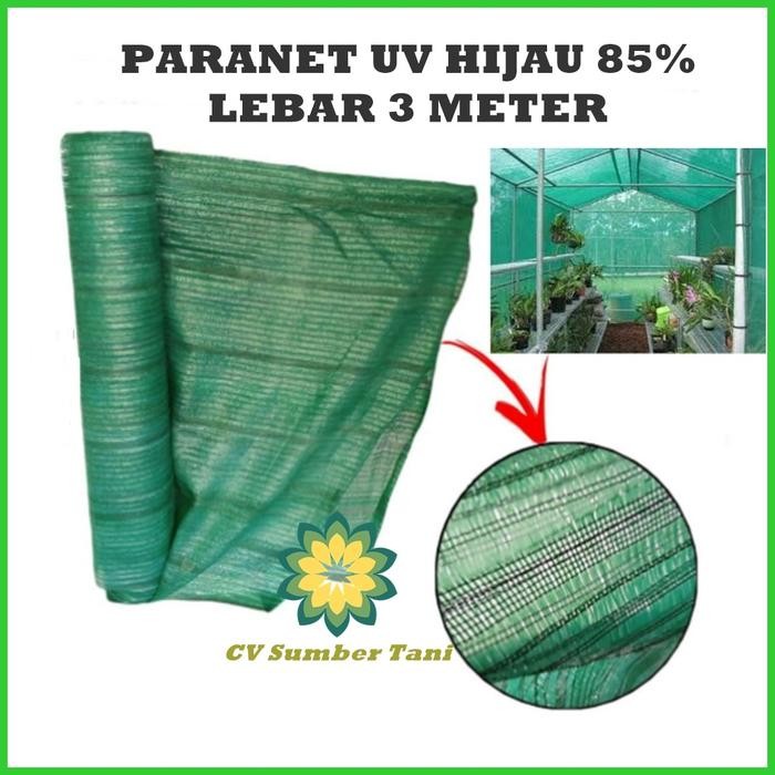 PREMIUM Paranet Hijau 85% Bahan Virgin Lebar 3 Meter