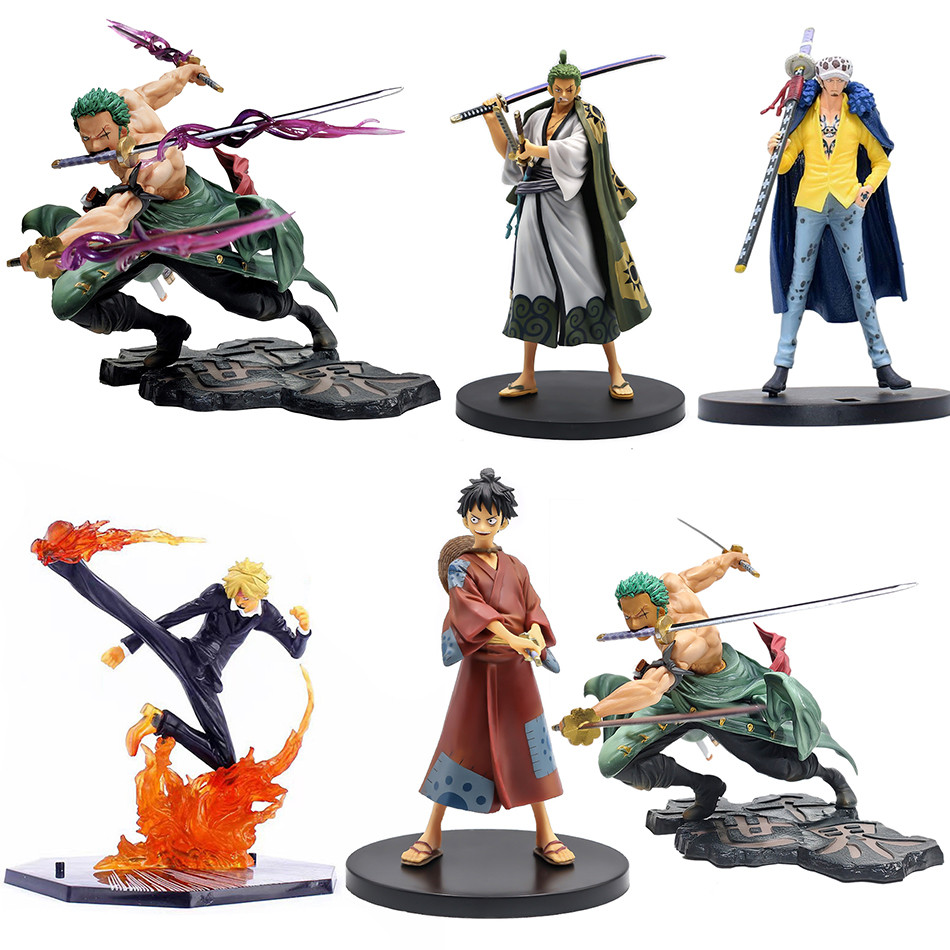 10Cm One Piece Luffy Figure Roronoa Zoro Three-Blade Sa-Maximum Manga Anime Statue Pvc Action