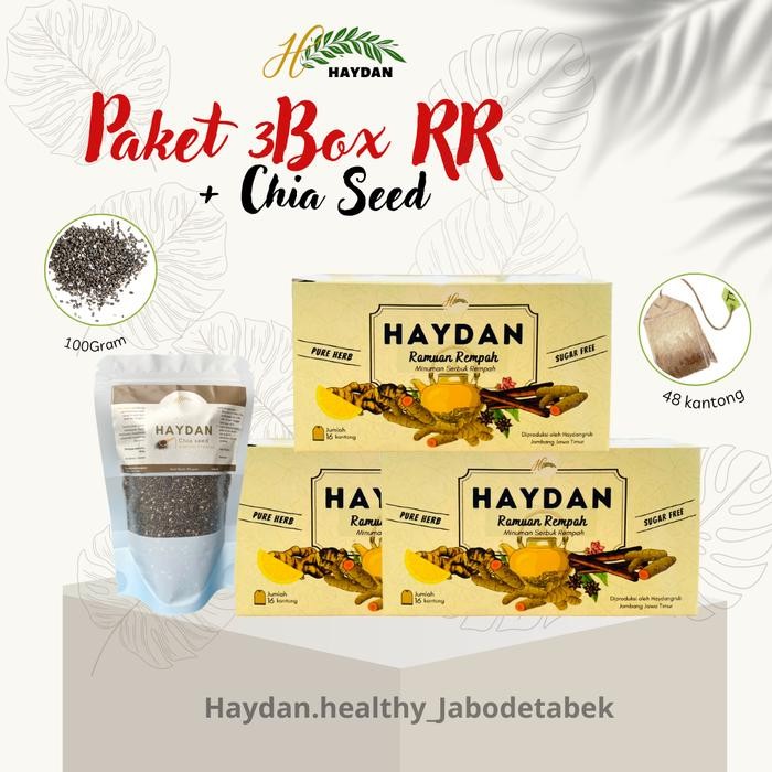 

paket haydan Ramuan rempah 3box + chia seed 1 pouch