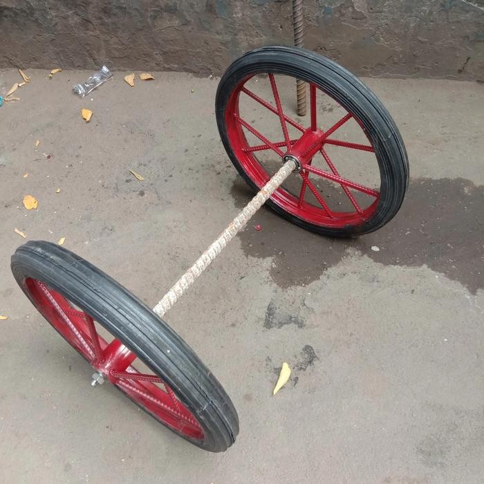 roda gerobak ban mati ruji besi palang 6