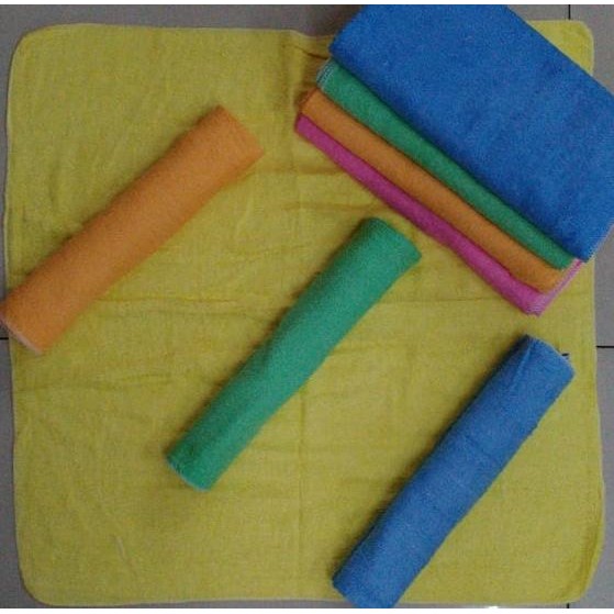 handuk sapu tangan oshibori polos 25x25 super serap