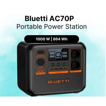 BLUETTI AC70 PORTABLE POWER STATION 1000W / 768WH
