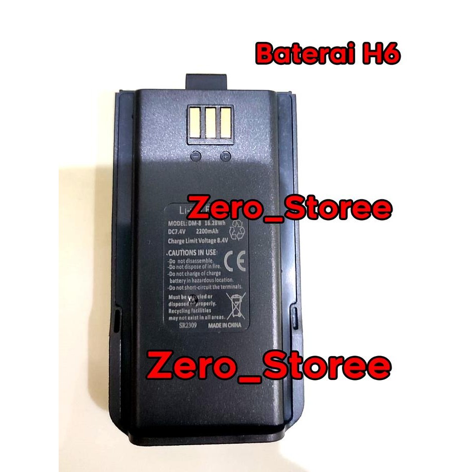BATERAI HT BF-H6 BAOFENG BATRE DM1801 BFH6 BATTERY DM8 DM-1801 DM-8