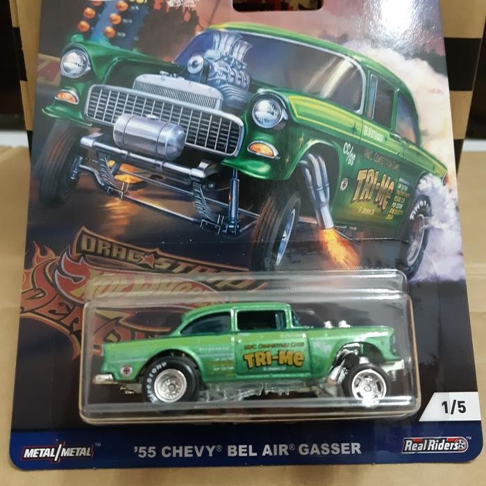 PREMIUM Hot Wheels 55 Chevy Bel Air Gasser DragStrip DEMONS HotWheels