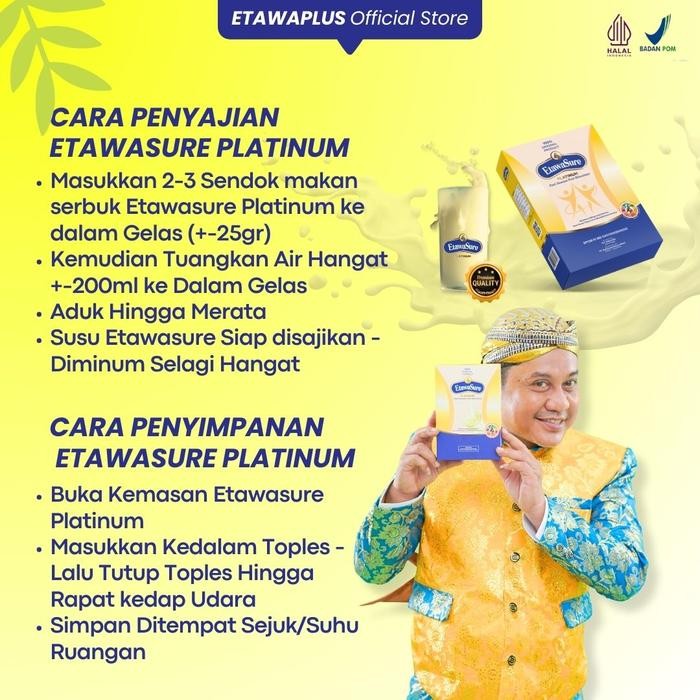 

BARANG TERLARIS Etawasure Susu Bubuk Kambing Etawa Platinum Untuk Asam Urat Nyeri Sendi dan Pegal