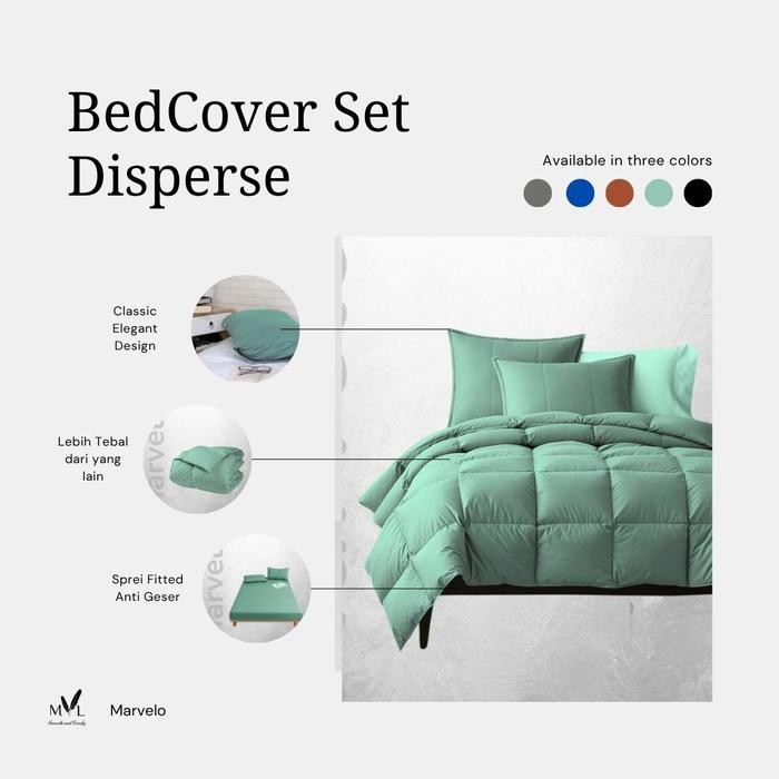 PREMIUM Bed Cover Sprei Set Polos Single Double Ukuran Lengkap