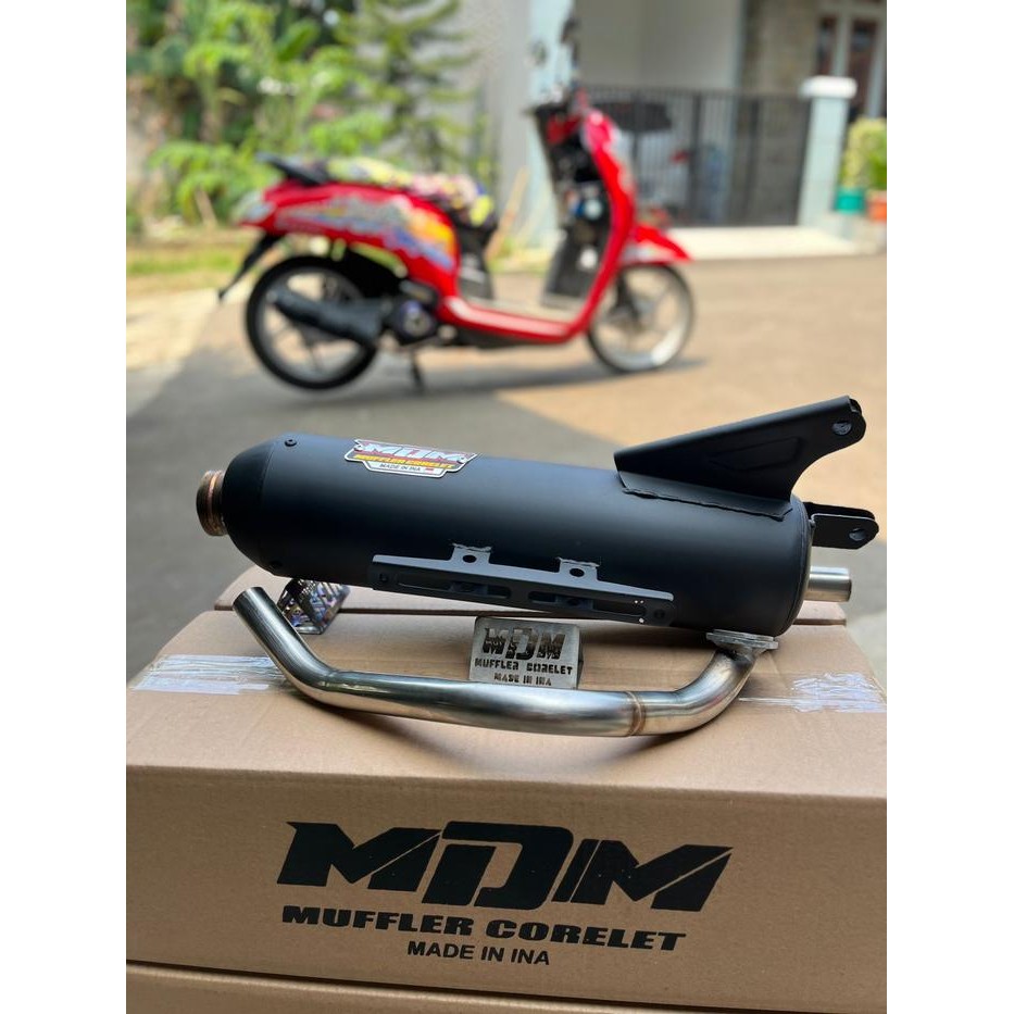 Kenalpot Mdm Copy Cms Beat Fi Scoopy Moncong Ala Shijiro Mdm Muffler Corelet