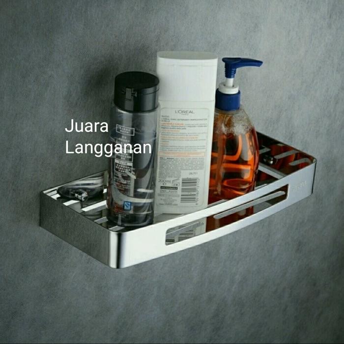 PREMIUM Tempat sabun stainless. Rak shampoo . rak kamar mandi . Layer Shelf