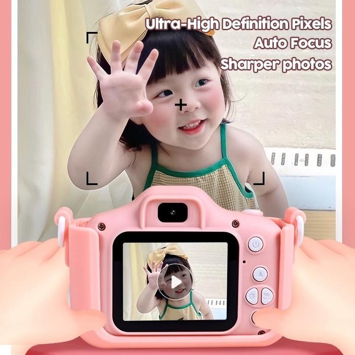 Mainan Kamera Anak Hadiah Anak Mini Kamera Digital Kamera 1810P Dual Camera