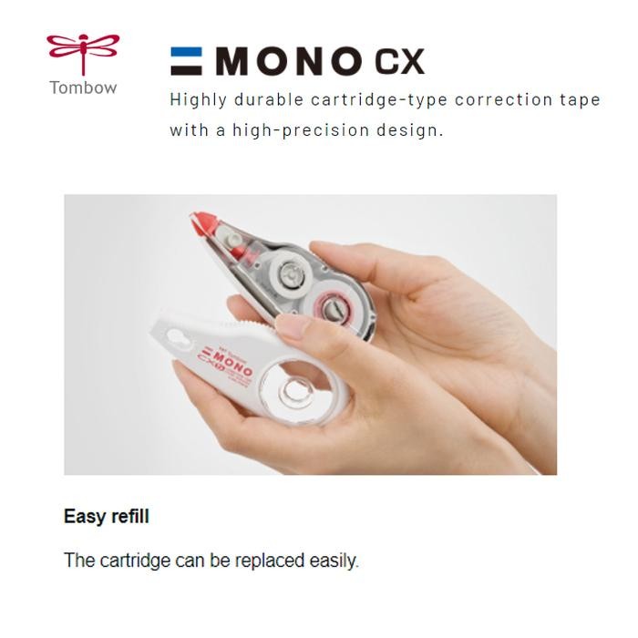 

correction tape / tip-ex tombow mono ctcx red green kode 653