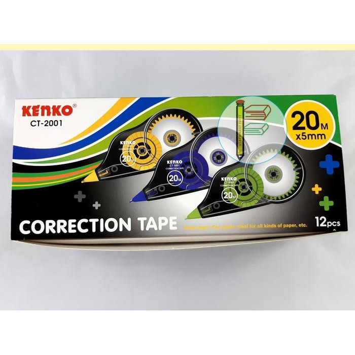 

correction tape tip ex tip-x kertas kenko ct-2001 20 meter lusinan kode 587
