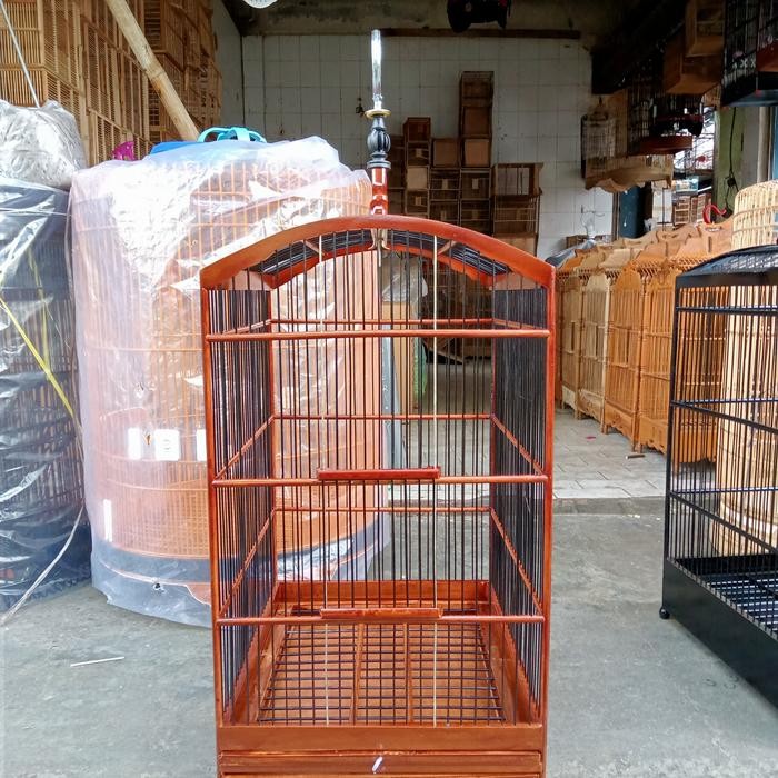 sangkar/ kandang kotak no 2 warna coklat,( dan )