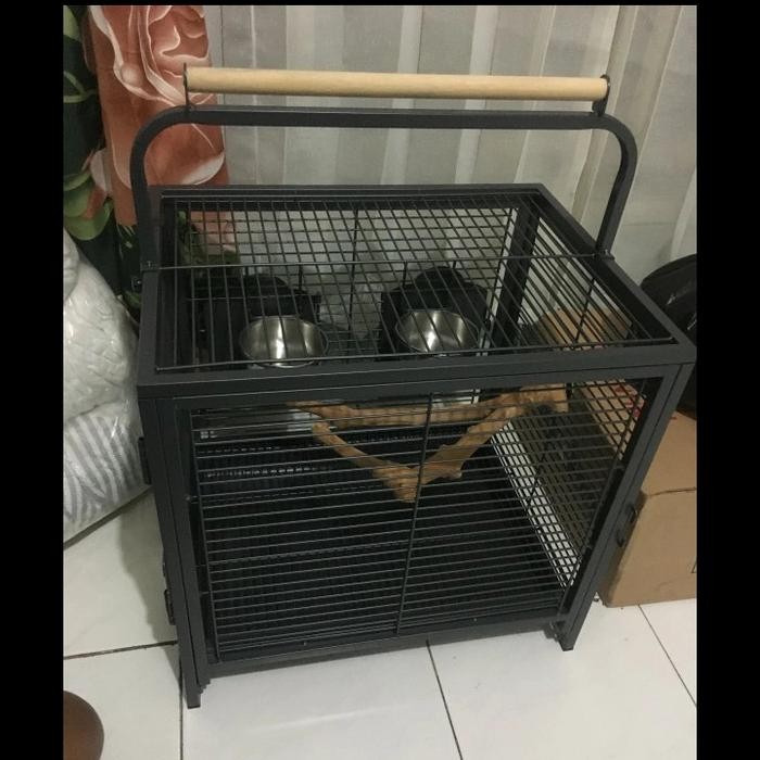 Kandang Besi Parrot Cage Burung Kakaktua Nuri Afgrey sun Conure Falk