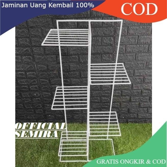 TINGGI 1 METER/STANDING POT BESI DUDUKAN 5 RAM KOTAK/STANDING POT ELEGAN/RAK BUNGA BESI/STANDING POT