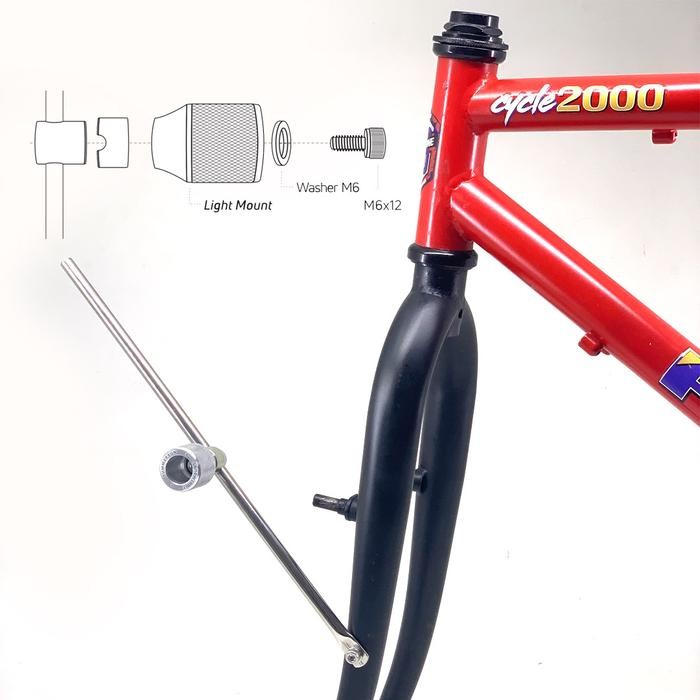 Summersun Light Mount Or Pegangan Bracket Lampu Sepeda Lamp Holder #Gratisongkir