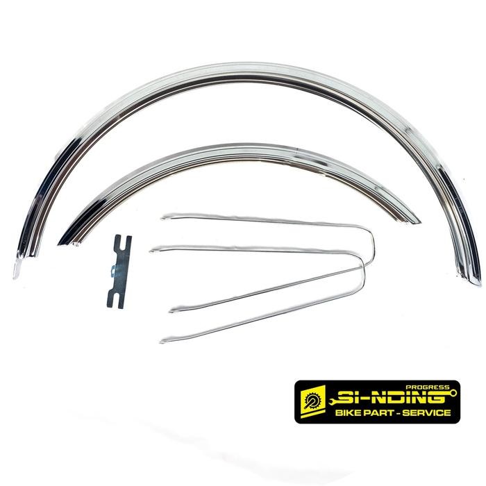 Mud Guard Fender Spakbor Slebor 16 20 26 Inch Sepeda Anak MTB Federal Citybike Hitam Stainless