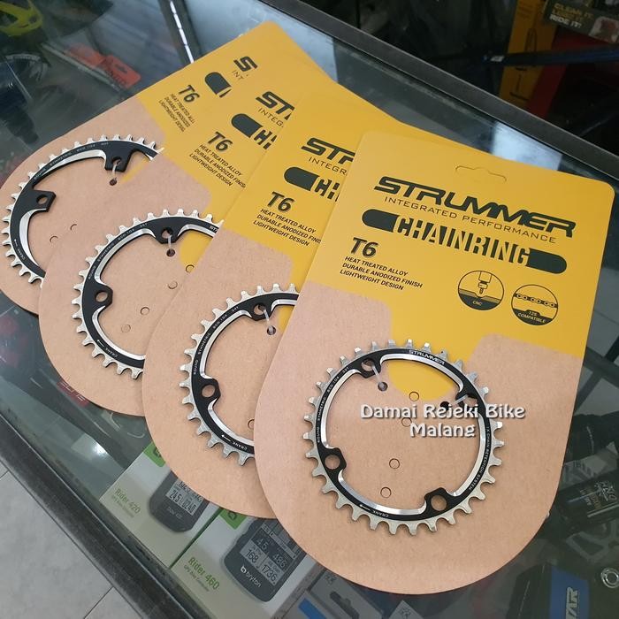 Strummer Chainring Crank single BCD 104 Simetris 32T 34T 36T 38T 40T 42T 44T Narrow Wide Aluminium