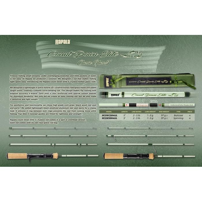 Rod RAPALA COUNT DOWN ELITE CLASSIC GLASS 5'