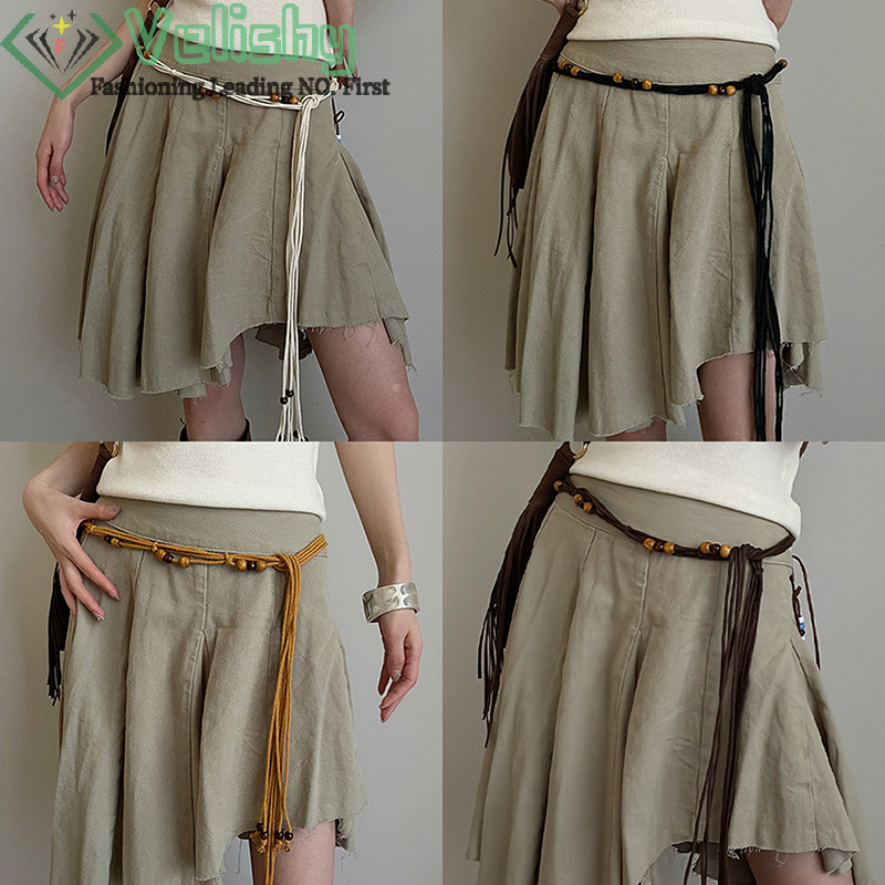 Bohemian Style Sexy Weaving Waist Chain For Women Ethnic Style Dress Belt Fashion Trendy Belt