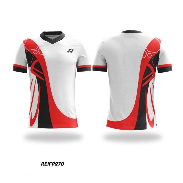 Promo Koas Baju Jersey Badminton Tenis Pingpong Custom Merah Putih Reifp270