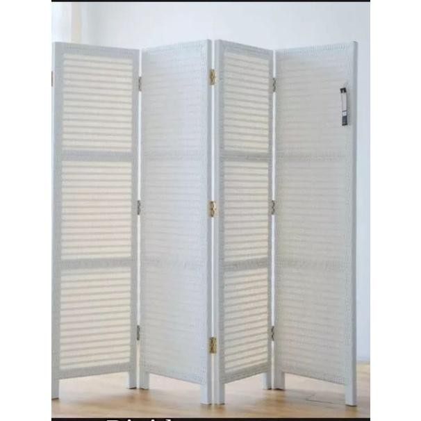 (Ready Stok) 1 Pintu Sketsel Rotan Sintetis Pembatas Ruangan Penyekat