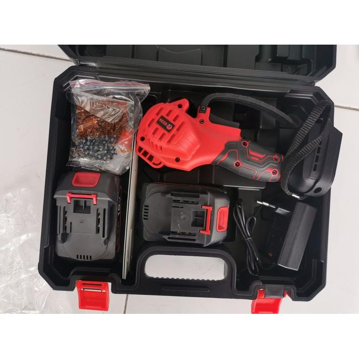 Edon Cordless Chainsaw Mini Acs 18V Volt Gergaji Dahan Baterai