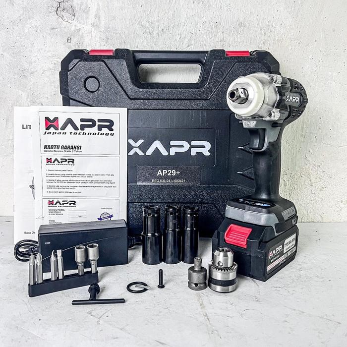 Bor Impact Wrench / Pembuka Baut Limited Red Edition Cordless 48V Apr Japan Teknologi Super Torsi