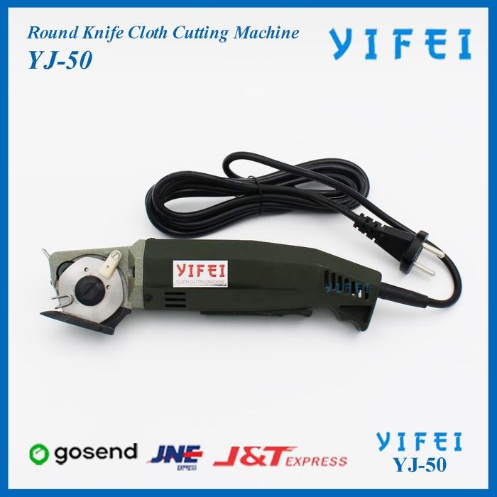 Mesin Potong Kain Kecil Yifei Yj-50/Round Knife Cloth Cutting Machine