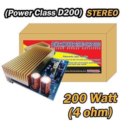 Kit Power Amplifier Stereo Class-D 2X100W D200 200W Ampli Stereo Pa.