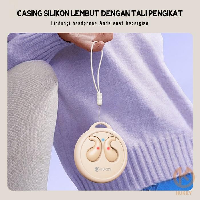 Hukky Zr3 Headset Bluetooth Earphones Tws Sleepbuds Mini Invisiable - Ponsel Bass Microphone, Noise