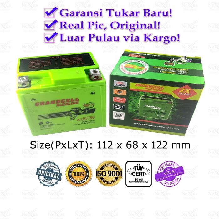 Aki Motor ALKALINE ATZ7.5V GTZ7 YM5Z / 12V 5A NMax Aerox Lexi MT