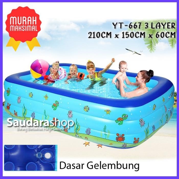 Intime Yt-667 Kolam Renang Anak 210X150X60Cm Kolam Renang Intime