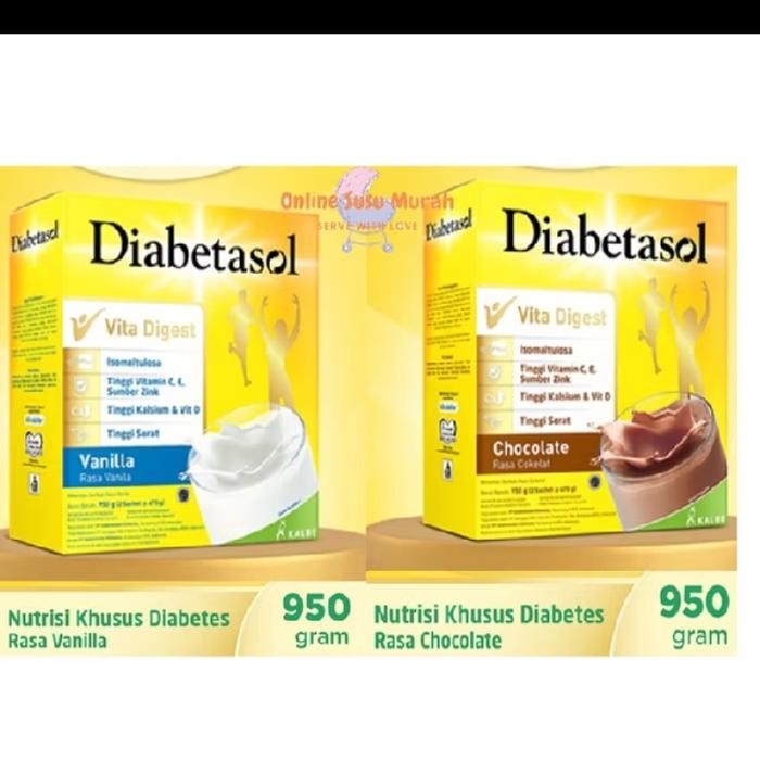 

Barbara.storee DIABETASOL VANILA 95O GRAM/COKLAT 950gr SUSU NUTRISI KHUSUS DIABETES